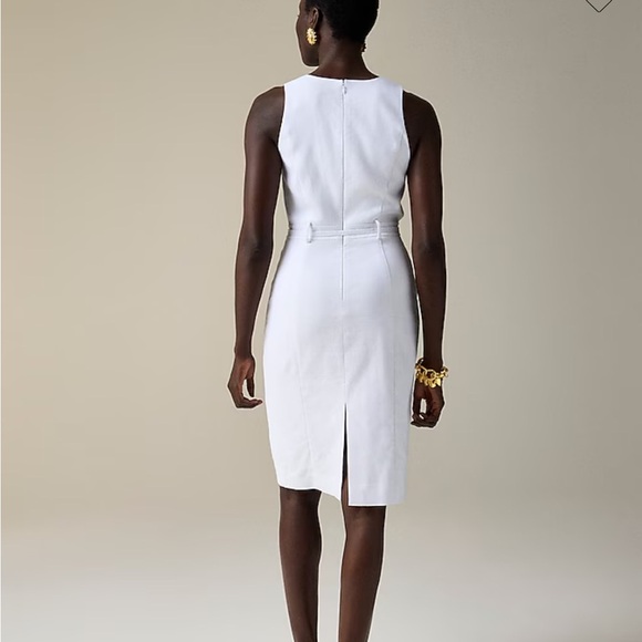 NWT! J.Crew Tall Executive dress in stretch linen blend. Size 8 Tall. $228 - Picture 3 of 10